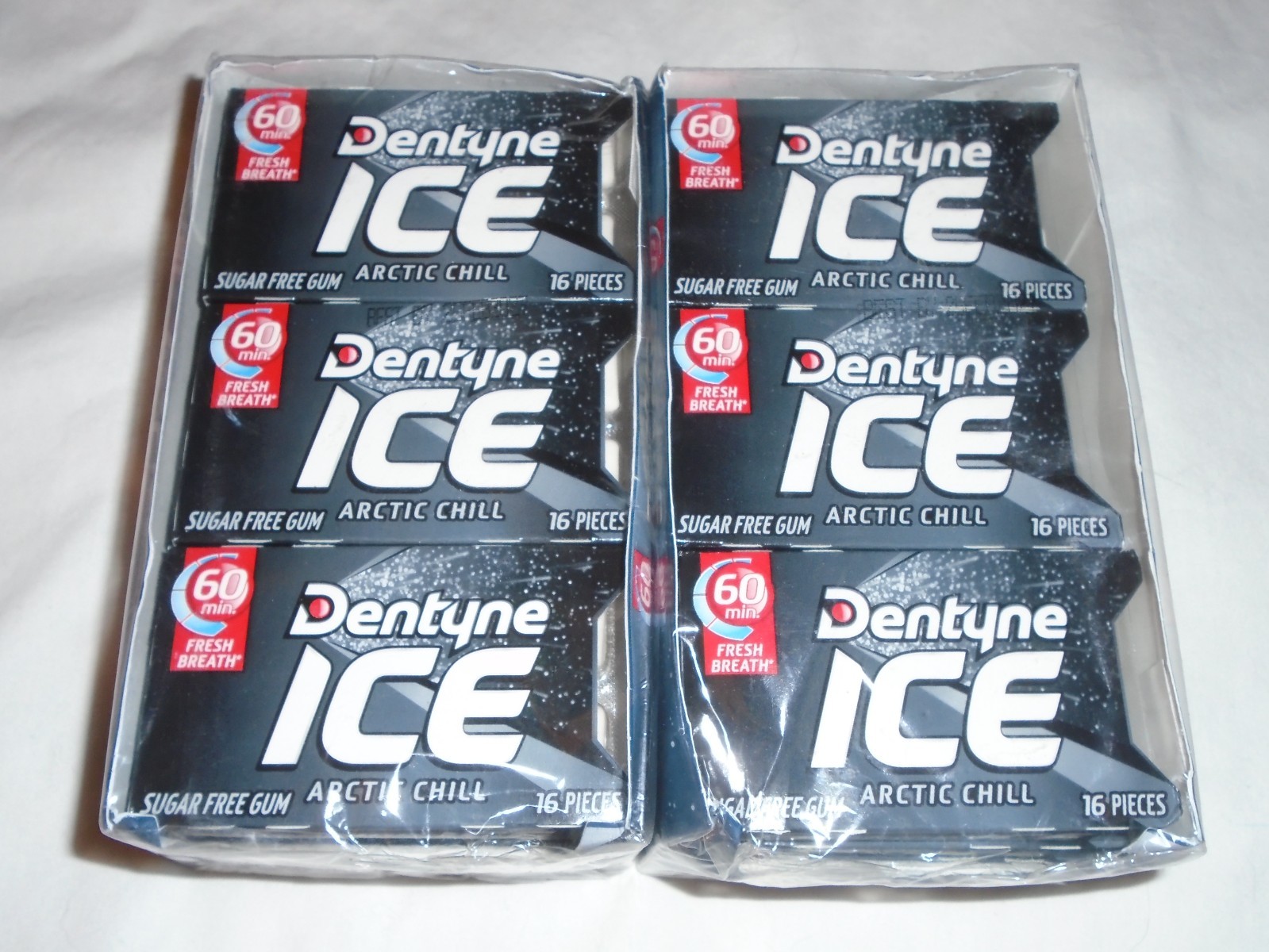 2 Dentyne Ice Arctic Chill Sugar Free Gum 16pc Packs of 9 (288 Total Pieces)