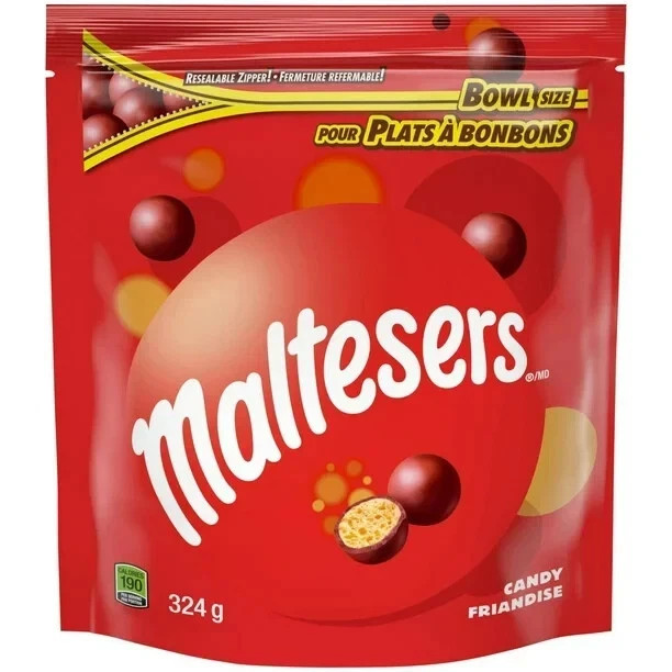 2 Bags MALTESERS Milk Chocolate Candy Bites 324g/ 11.4oz each FRESH From Canada