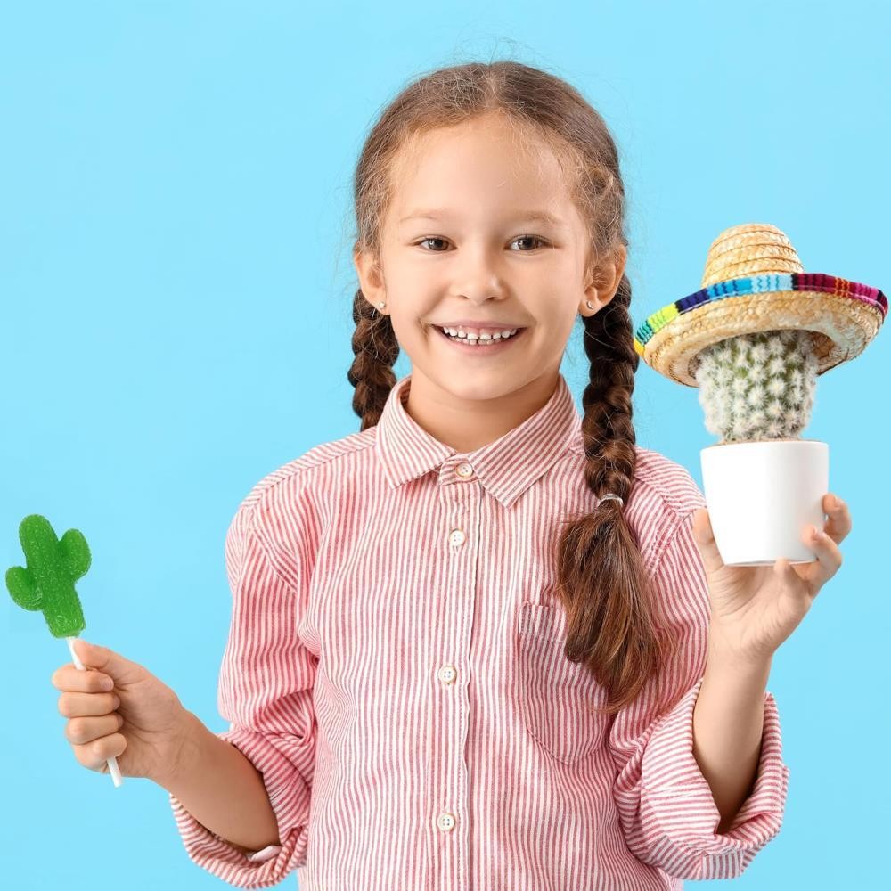 Cactus Lollipops – 12 Individually Wrapped Fiesta Candy Suckers BB 9/24