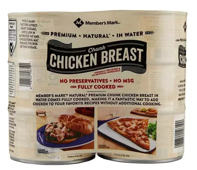 Member’s Mark Premium Chunk Chicken Breast (12.5 oz., 6 ct.) Pull tab Container