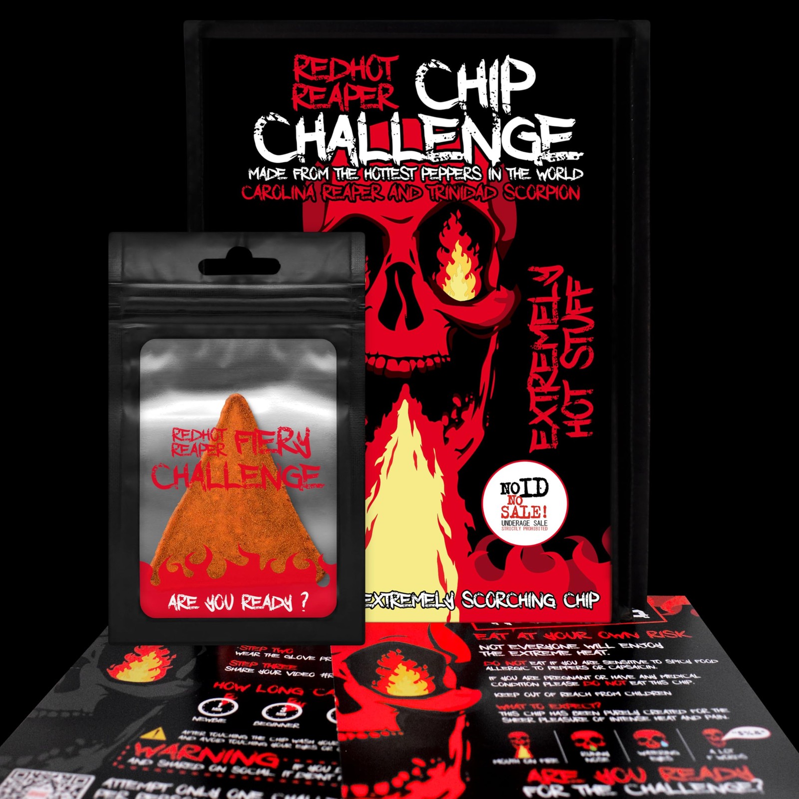 Red Hot Reaper – 1x Chip Challenge Hottest 1.41 Ounce (Pack of 1), Black