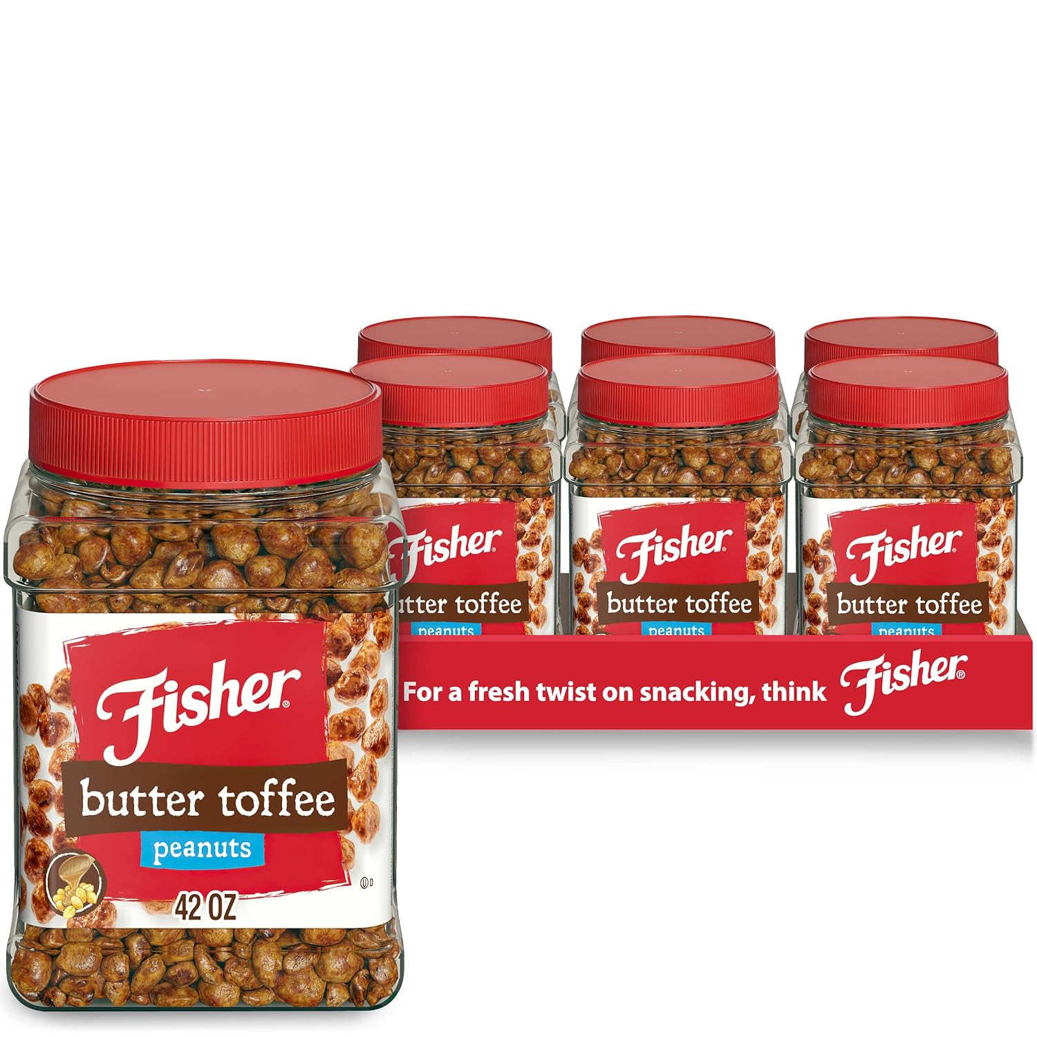 Fisher Snack Butter Toffee Peanuts, 42 Ounces (Pack of 1), No Artificial Colors