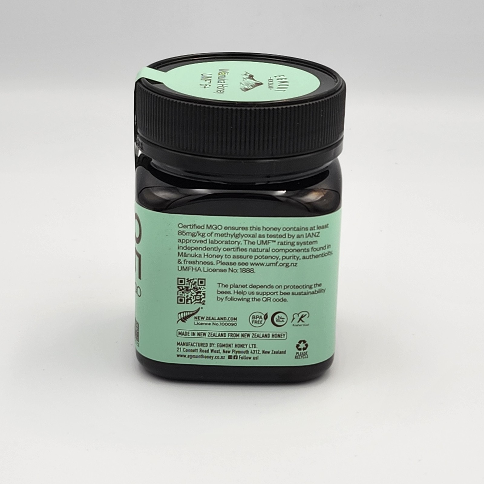 Egmont Manuka Honey Raw & Unpasteurized UMF™5+ MGO, 85+ 8.8 oz (250 g)