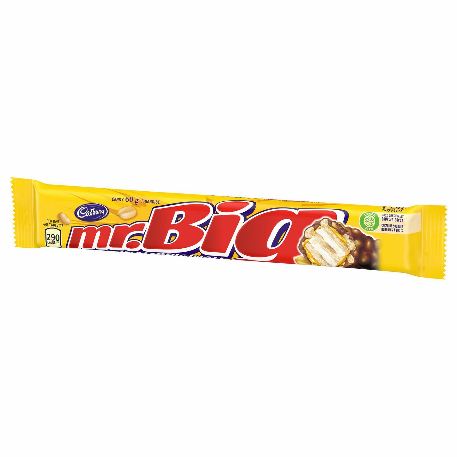 12 full size Cadbury Mr. Big chocolate Original Bar 60g each From Canada