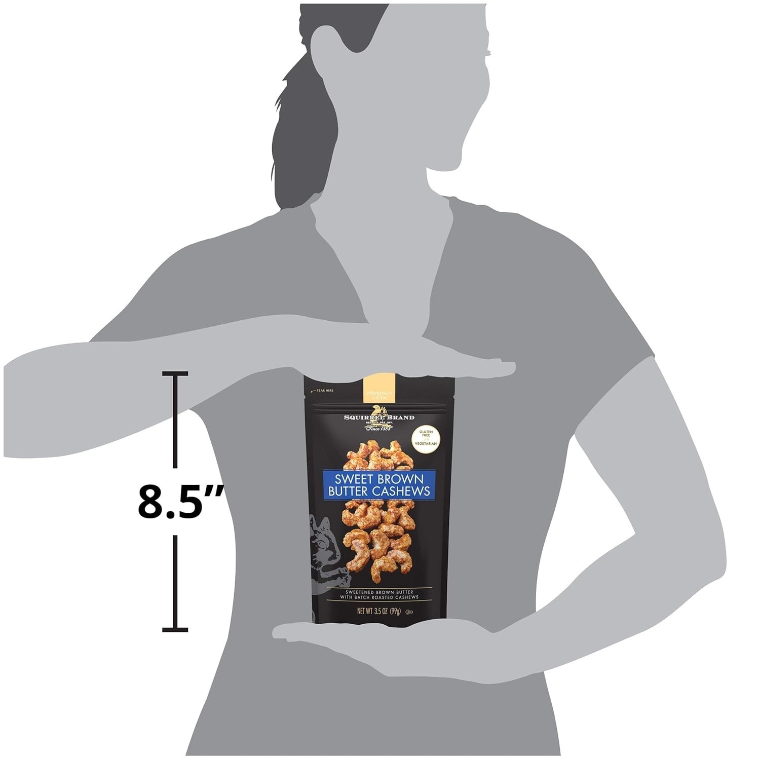 Brand Sweet Brown Butter Cashews,3.5 Ounces Resealable Bag,Gluten Free,Vegeta…