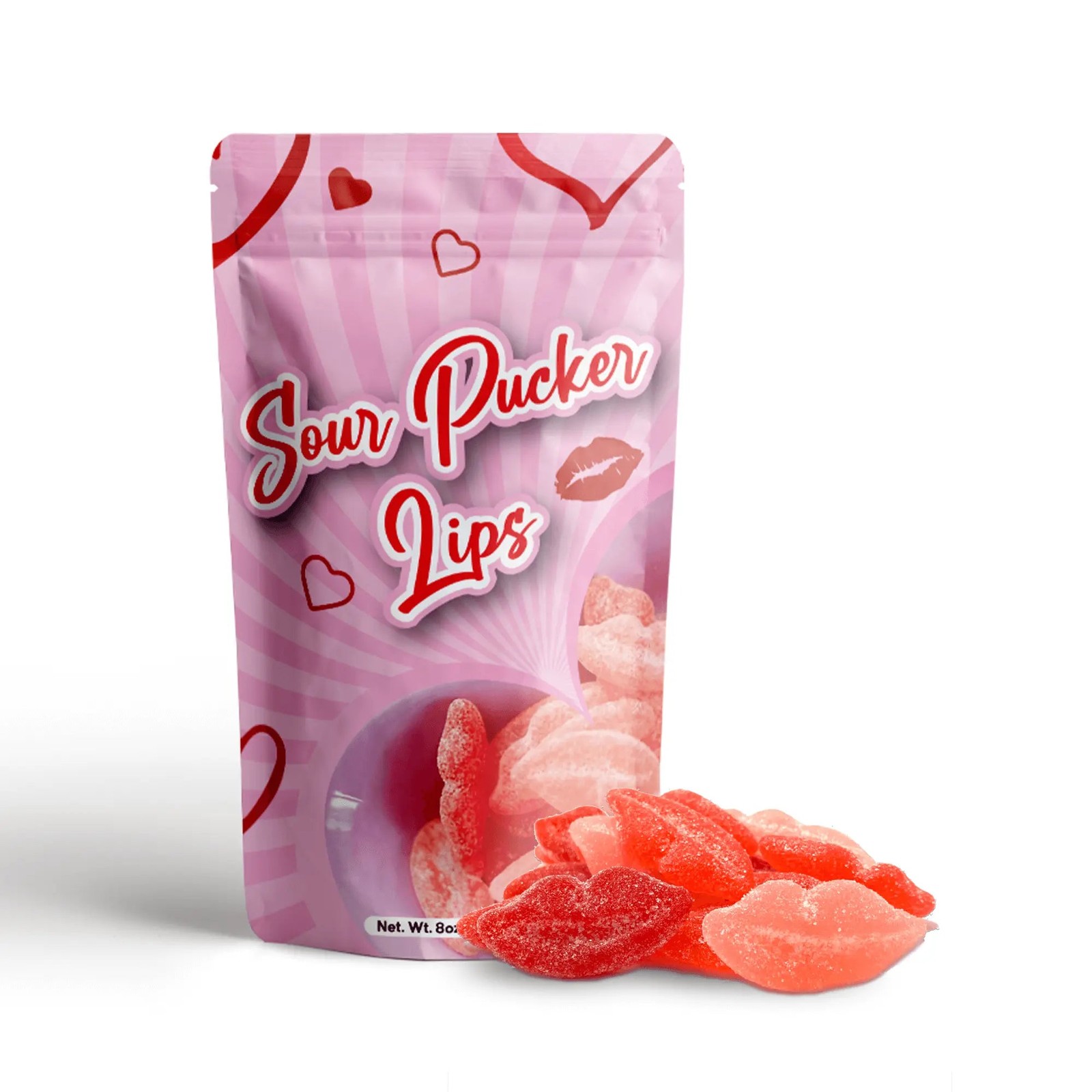 Sour PUCKER up Lips Candy -by NY Spice- Gummy- FREE SHIP – 8oz To 3lb