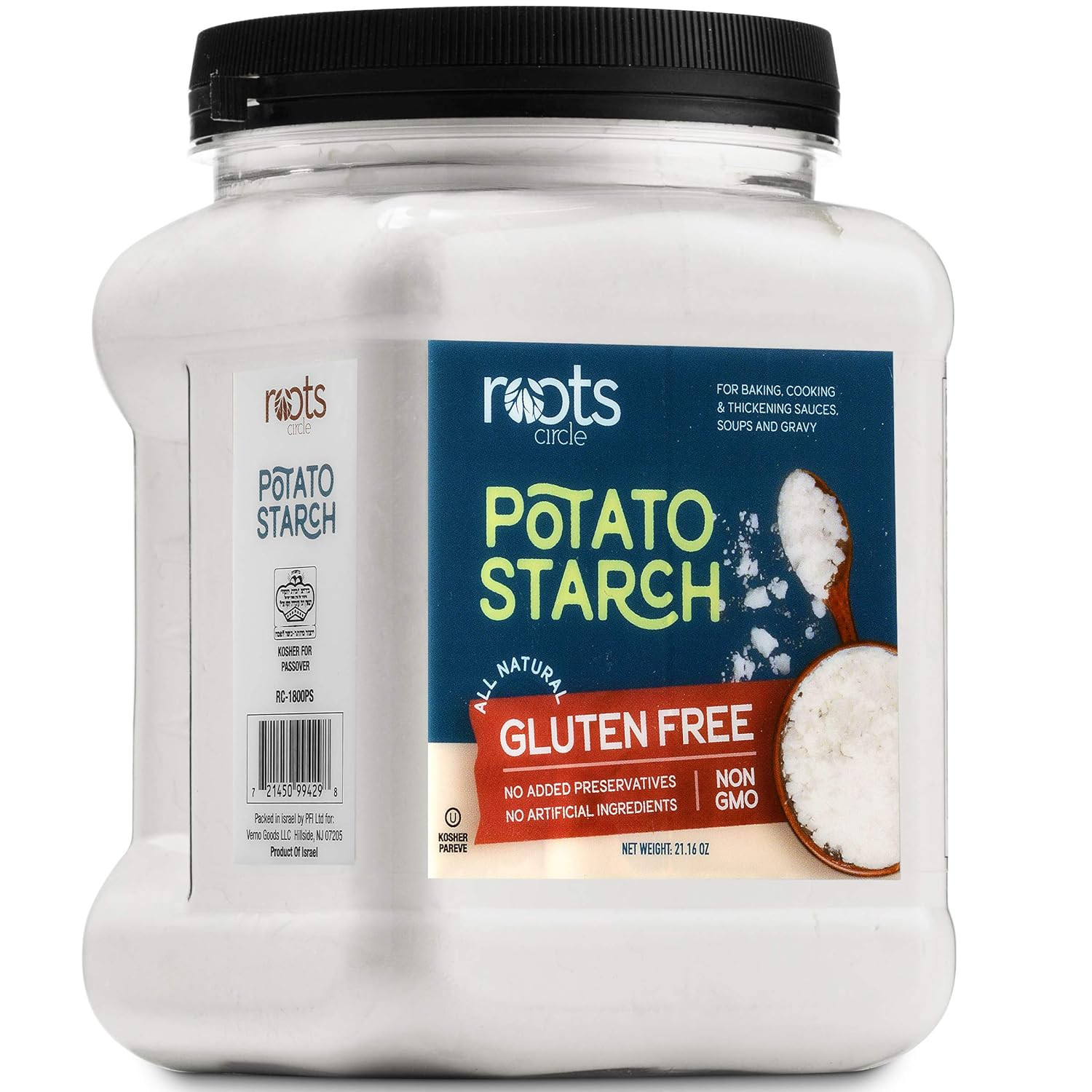 Gluten-Free Potato Starch | 1 Pack of 21oz Jar | No Preservatives or Artificial