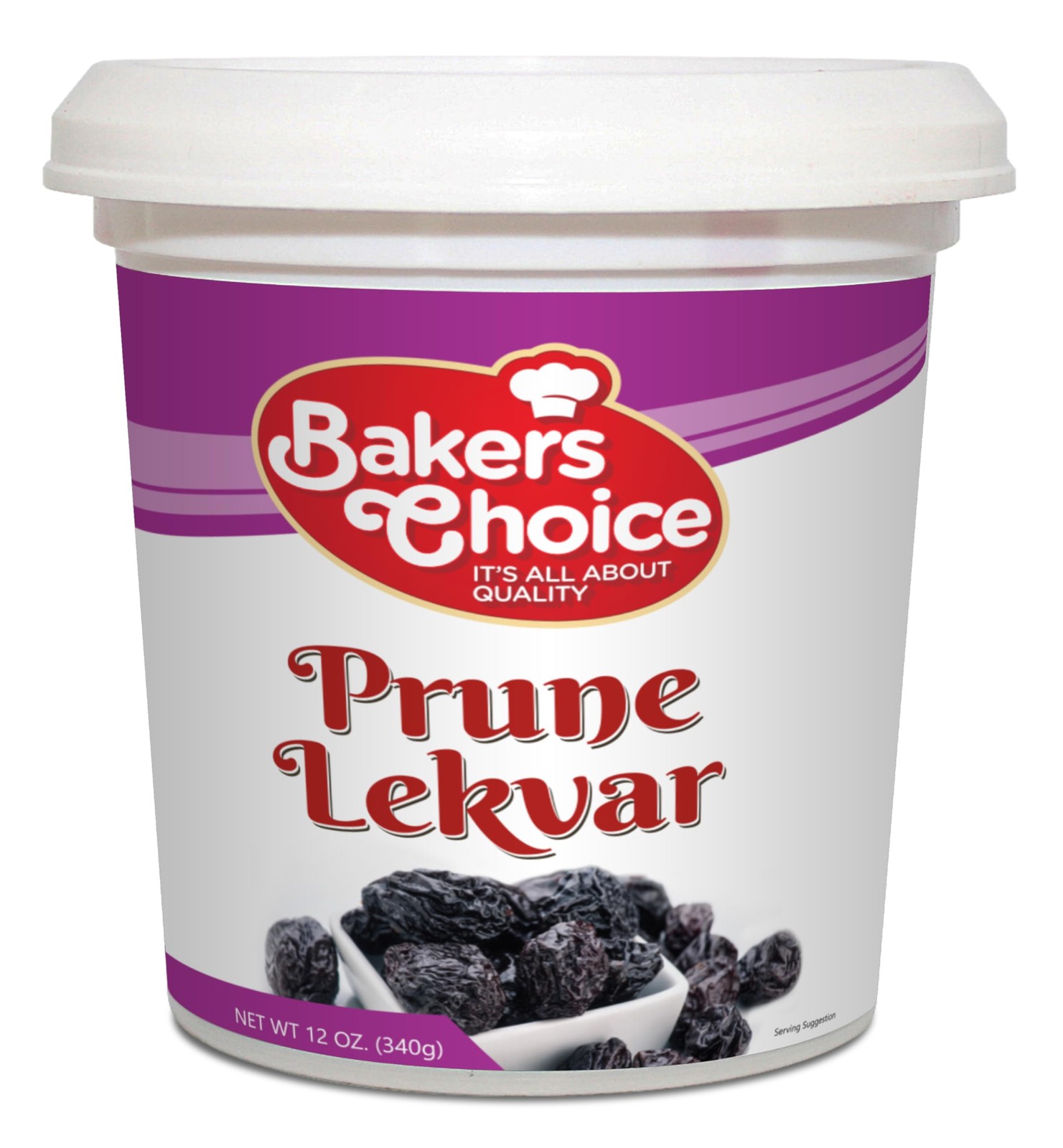 Prune Butter Lekvar Pastry Filling, 12 oz. Creamy Spread and Topping for Cak…