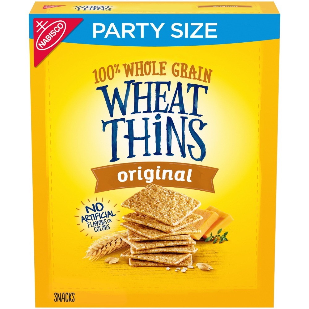 (3 pack) Thins Original Whole Grain Wheat Crackers, Party Size, 20 oz Box