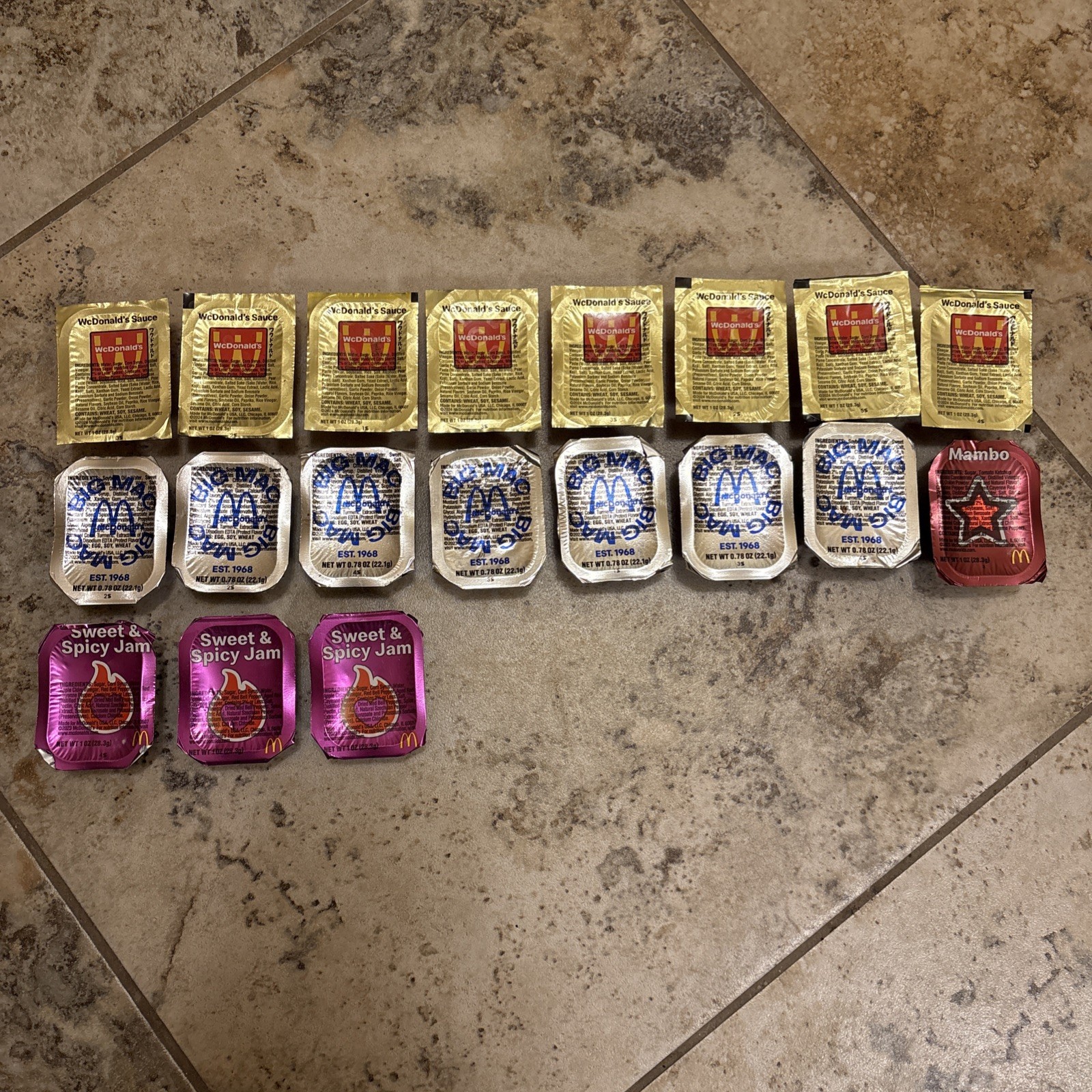 19 McDonald’s Limited Edition WcDonald’s Sauce Big Mac Sauce Mambo Sweet & Spicy