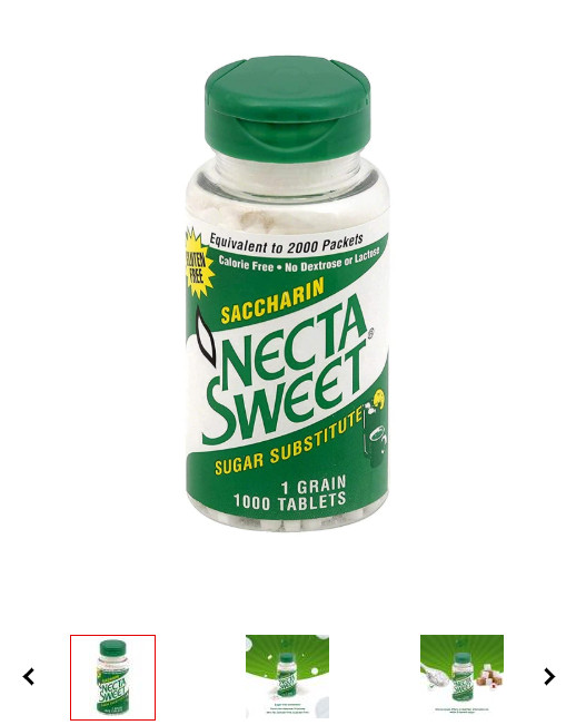 Necta Sweet Saccharin Tablets 1 Grain – 1000 Tablets