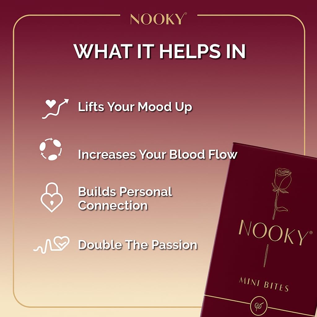 NOOKY Mini Bites for Men and Women | Premium Mood-Uplifting Dark Chocolate
