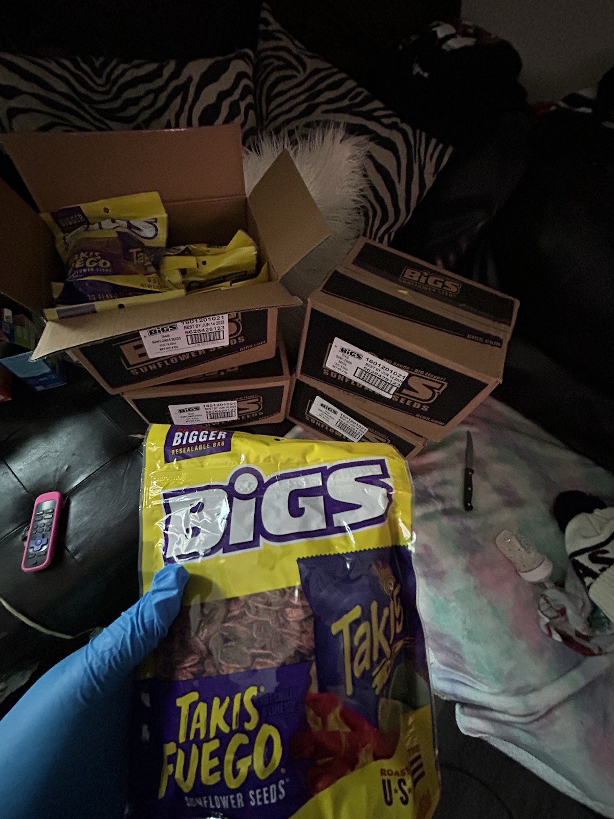 BIGS Takis Fuego Sunflower Seeds Hot Chili & Lime 12 Pack 5.35oz Bags