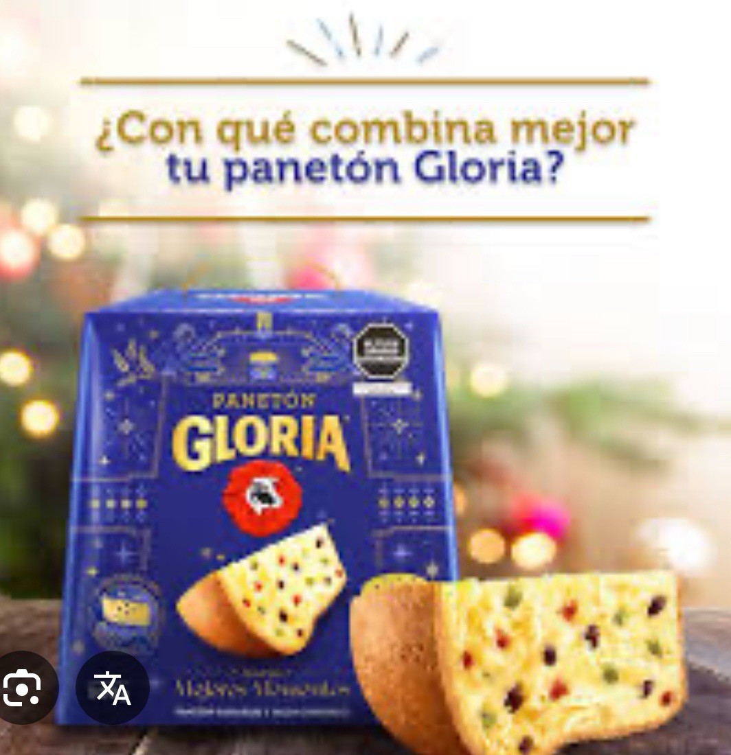 Paneton GLORIA Bizcocho Con Pasas Y Fruta Confitada 2lb
