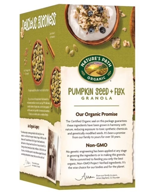 2 Packs Nature’s Path Organic Pumpkin Seed + Flax Granola 28.2 oz Each Pack