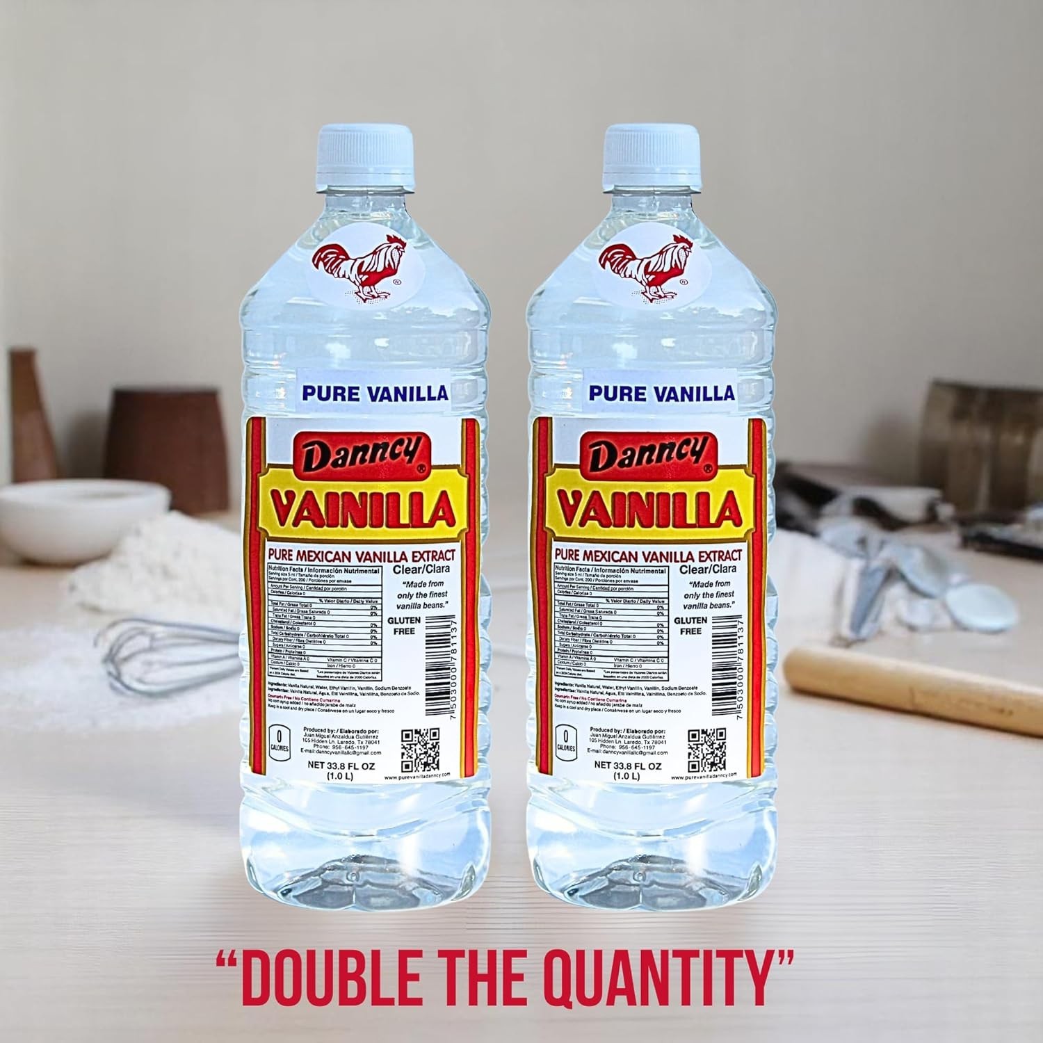 Danncy Dark Pure Mexican Vanilla Extract 33 oz Flavoring Baking Plastic Bottle