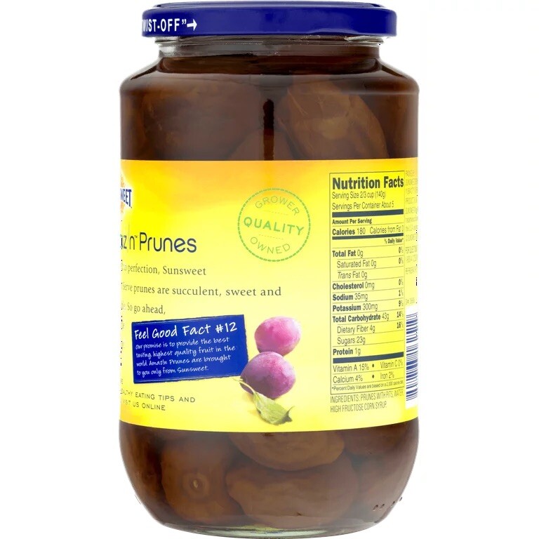 Sunsweet Ready-To-Serve Prunes, 25 oz Jar One Pack Value Pack