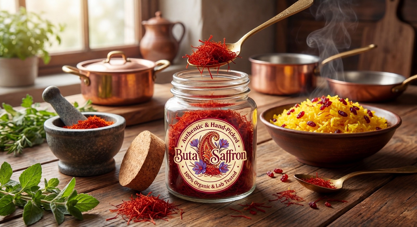 Premium Azerbaijan Saffron – 1g Grade A+ Pure Saffron Threads – Hand-Picked Baku