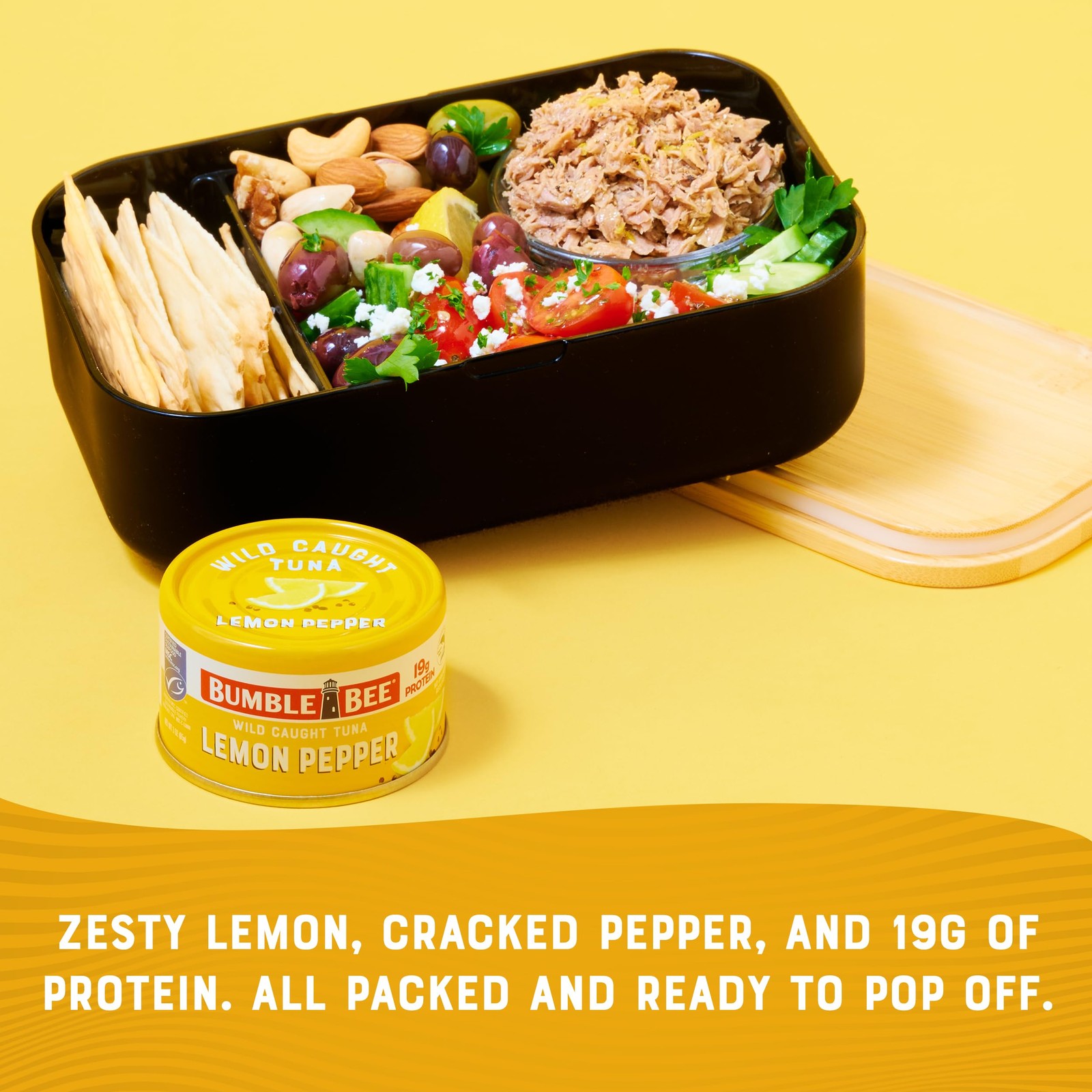 Bumble Bee Snackers Lemon Pepper 19g Protein per Serving No Draining, Ready…