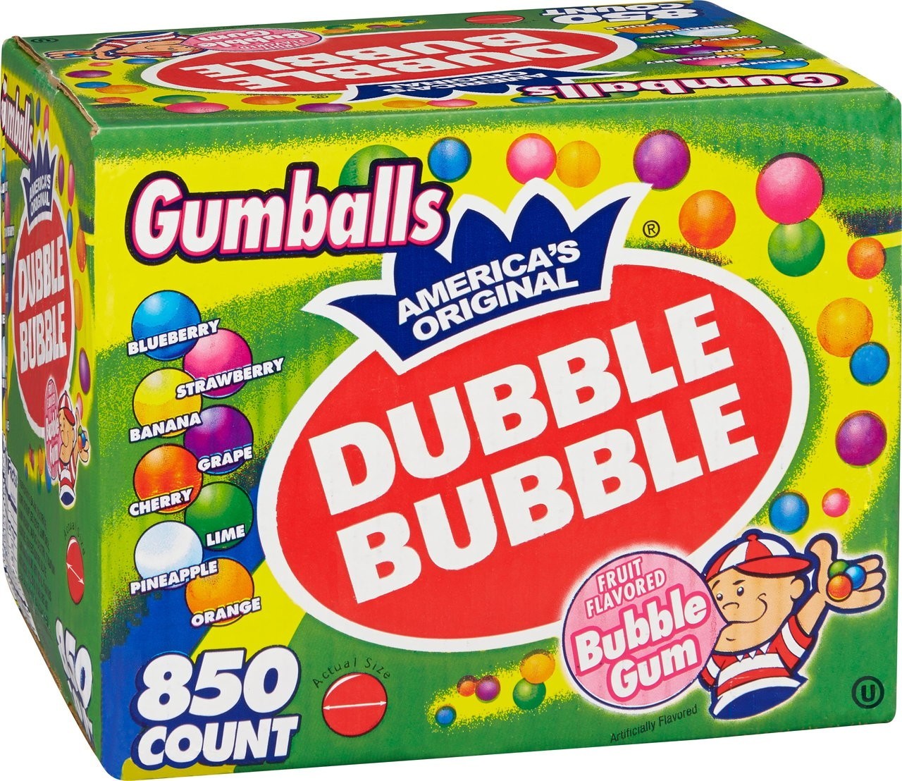 Dubble Bubble Gumballs, Variety Pack, 850 Count