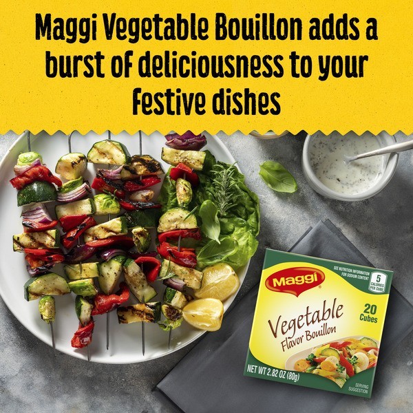 Maggi Vegetable Flavor Bouillon Cubes 2.82 oz – Pack of 4