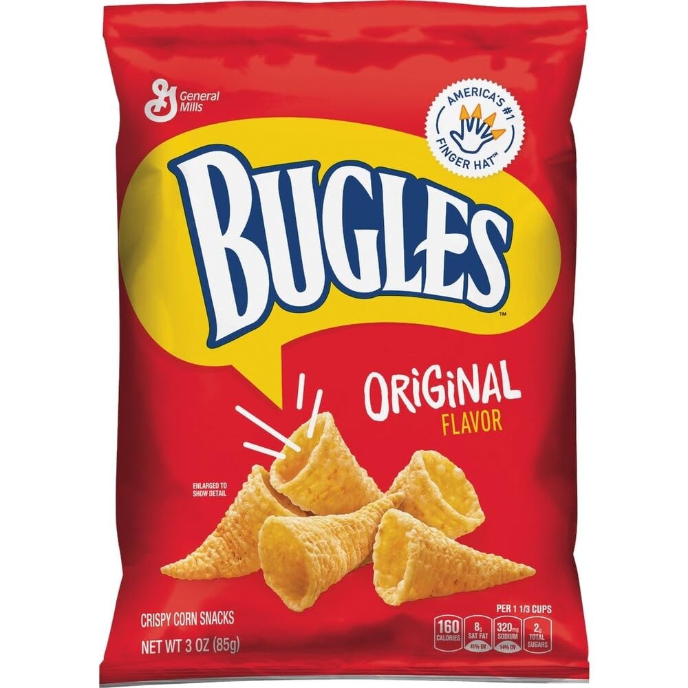 Bugles Corn Snacks, Original, 3 Oz (Pack of 6) 18 Ounce 1)