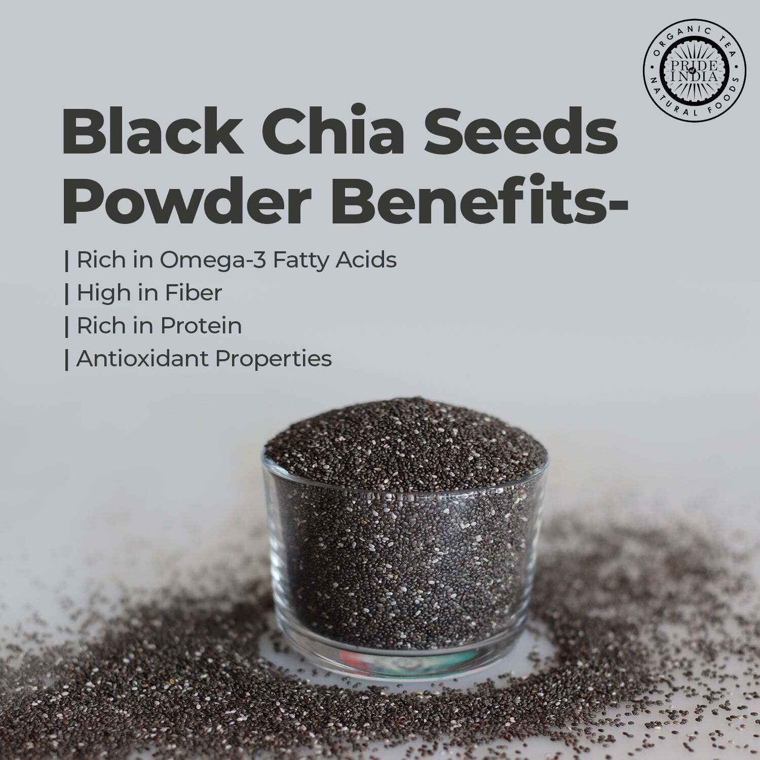 Cold Milled Raw Chia Ground – Omega-3 & Fiber Superfood Jar