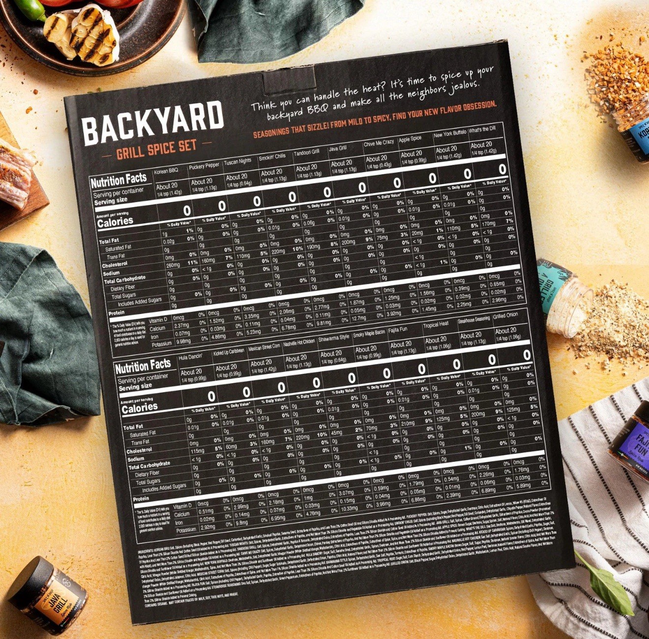BBQ Spice Gift Set, 20 Unique Seasonings, Perfect for Men and Dads