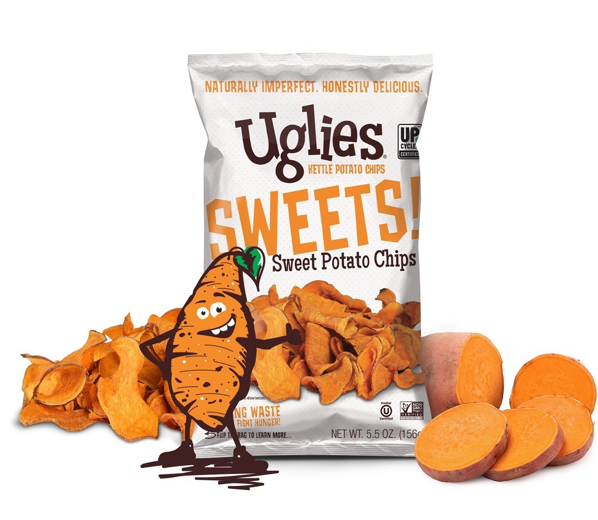 UGLIES Sweet Potato Chips Kettle-Cooked Reduce Food Waste 15oz 1 Bag DEC 2026