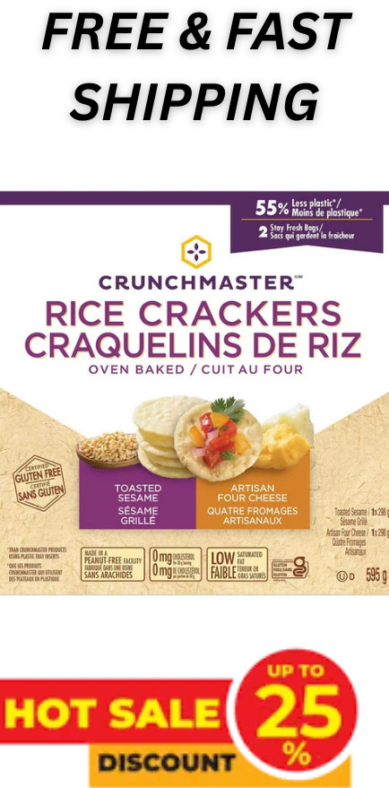 Crunchmaster Rice Crackers Variety Pack 10.5 oz 2 Pack – Gluten-Free