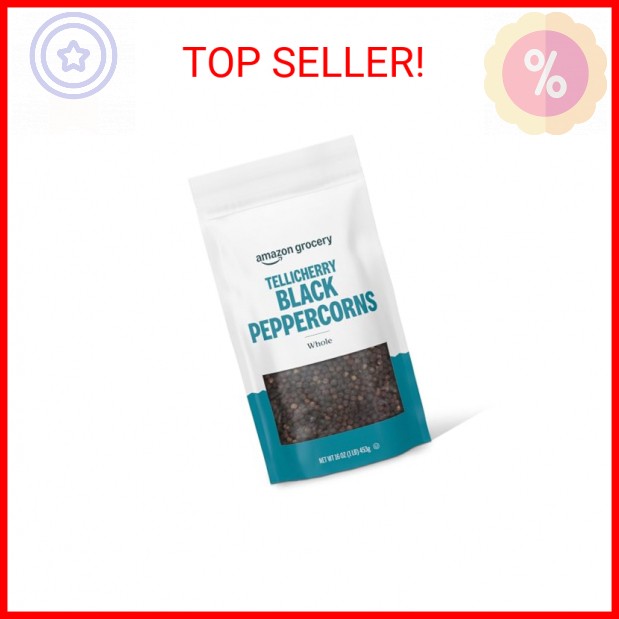 Amazon Grocery, Tellicherry Whole Black Peppercorn, 16 Oz