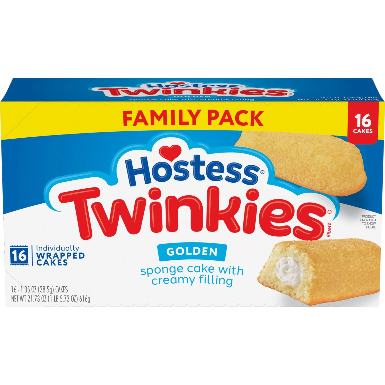 Hostess Twinkies Snack Cakes Creme Filled Golden Cakes 16 Count..,