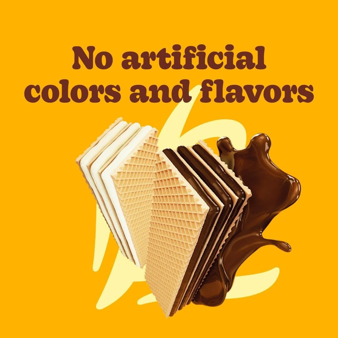 Bauducco Chocolate & Vanilla Wafer Cookies – Convenient Single Serve Wafer Co…