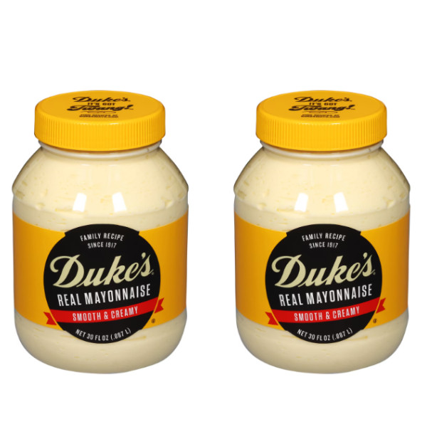 (2 PACK) Duke’s® Real Mayonnaise, 30 oz Jar, Smooth & Creamy Mayo