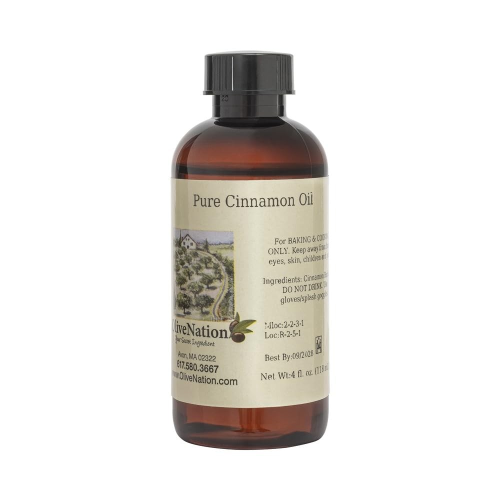 Food Grade Cinnamon Oil for Baking, Candy, Chocolates & Beverages, 4 fl oz