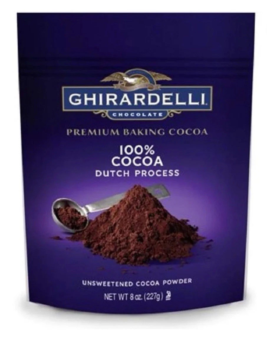 GHIRARDELLI DUTCH PROCESS Cocoa Powder 8oz Unsweetened 100% Cocoa Baking