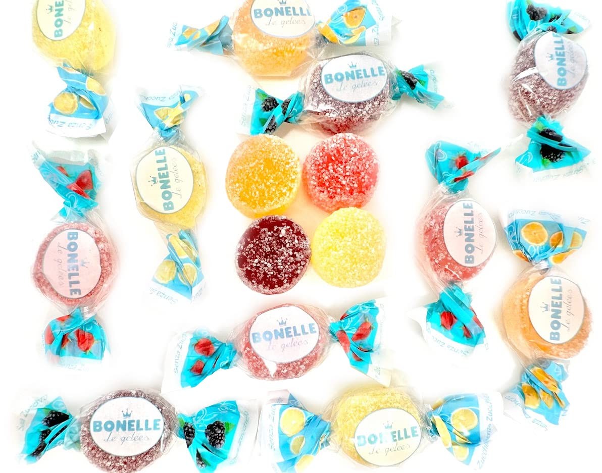 Sugar Free Italian Assorted Fruit Jellies Individually Wrapped 1 Pound Mixed