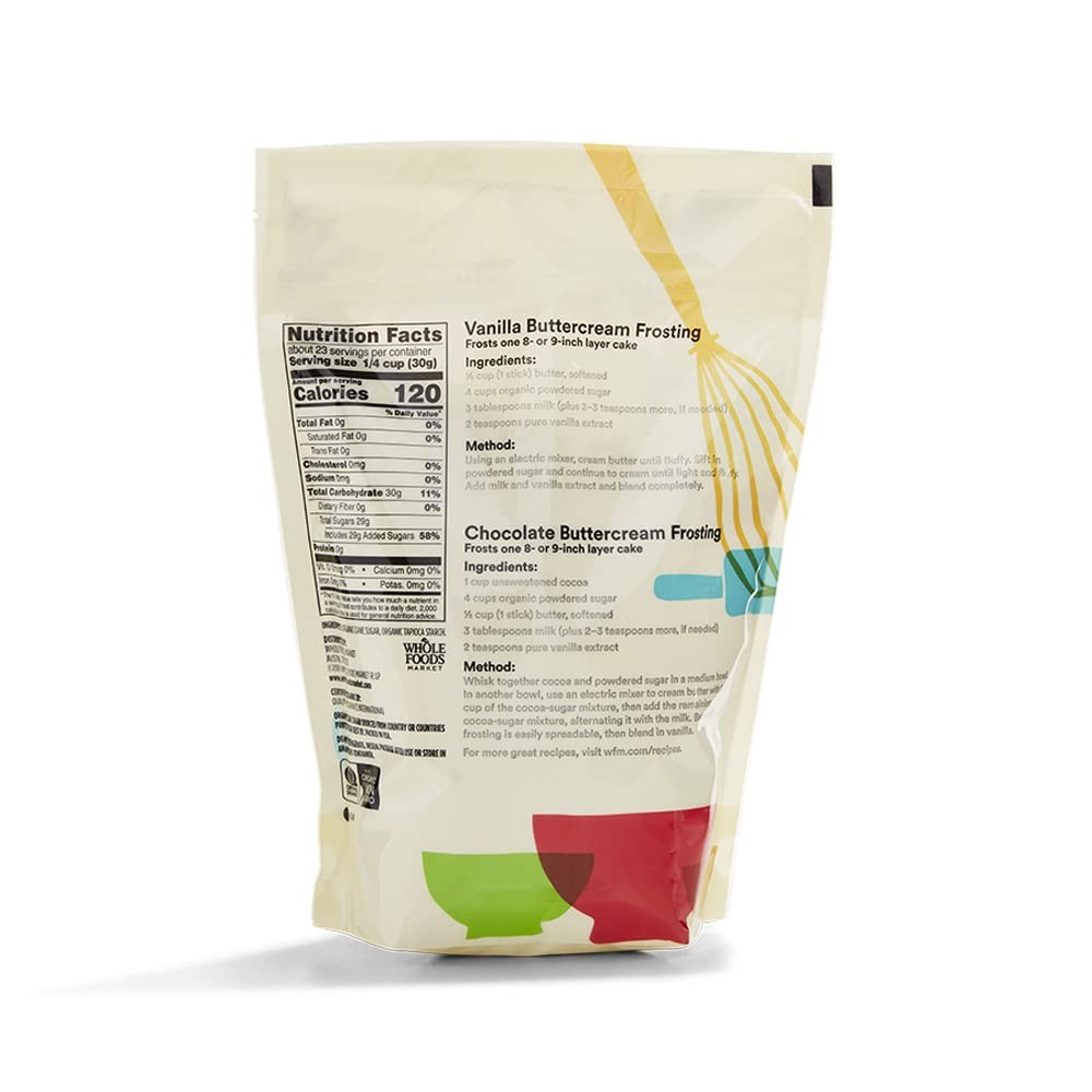 365 by Whole Foods Market, Organic Powdered Sugar, 24 24 Ounce (Pack of 1)