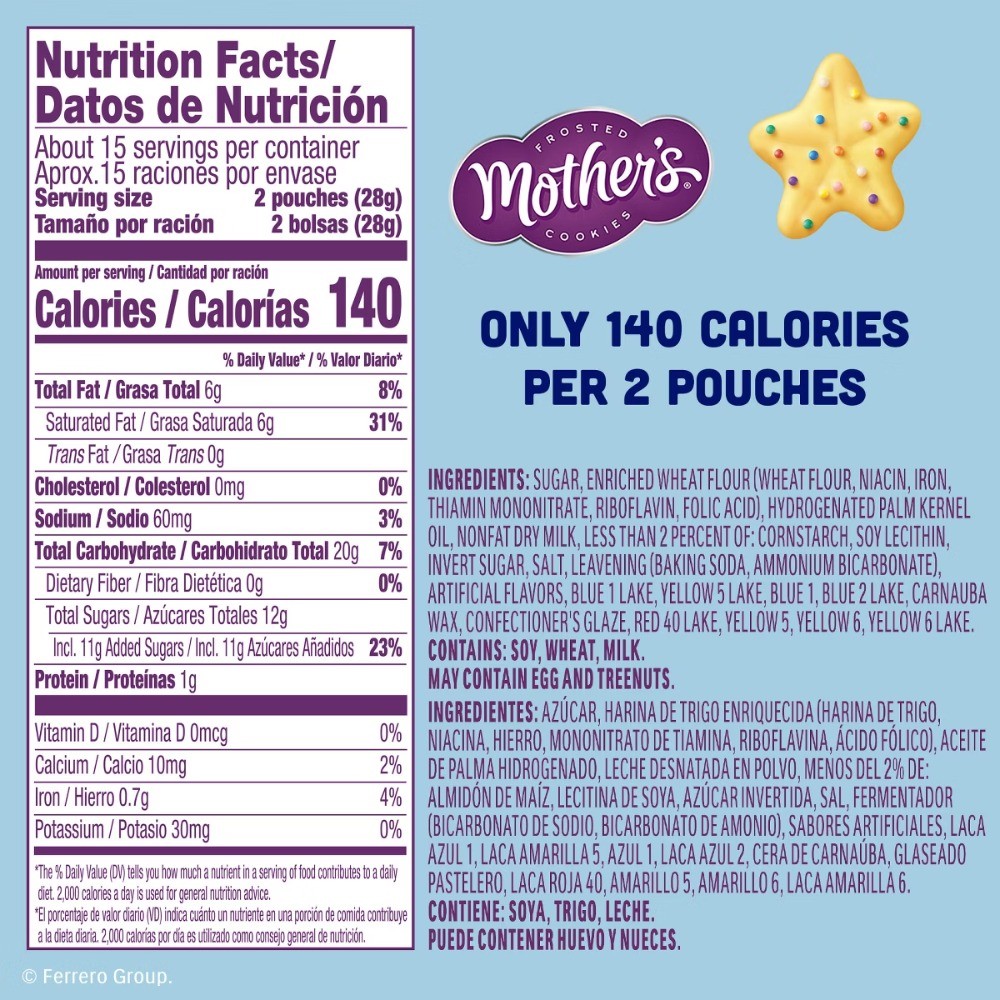 Mother’s Summer Cookies and Bars Sidekicks – 15oz/30ct