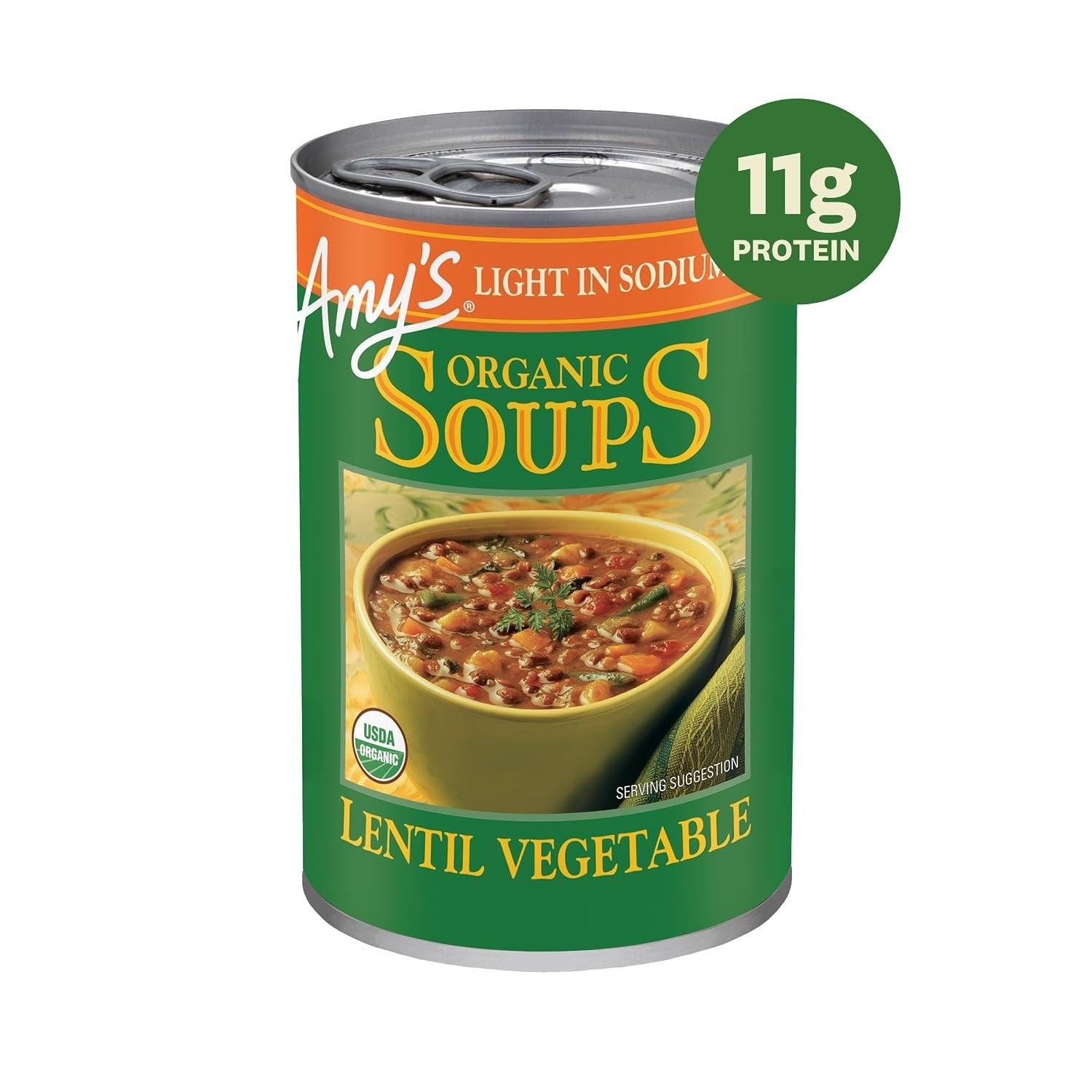 Vegan Low-Sodium Lentil Vegetable Soup, Gluten-Free, 14.5 Oz 12 Pack