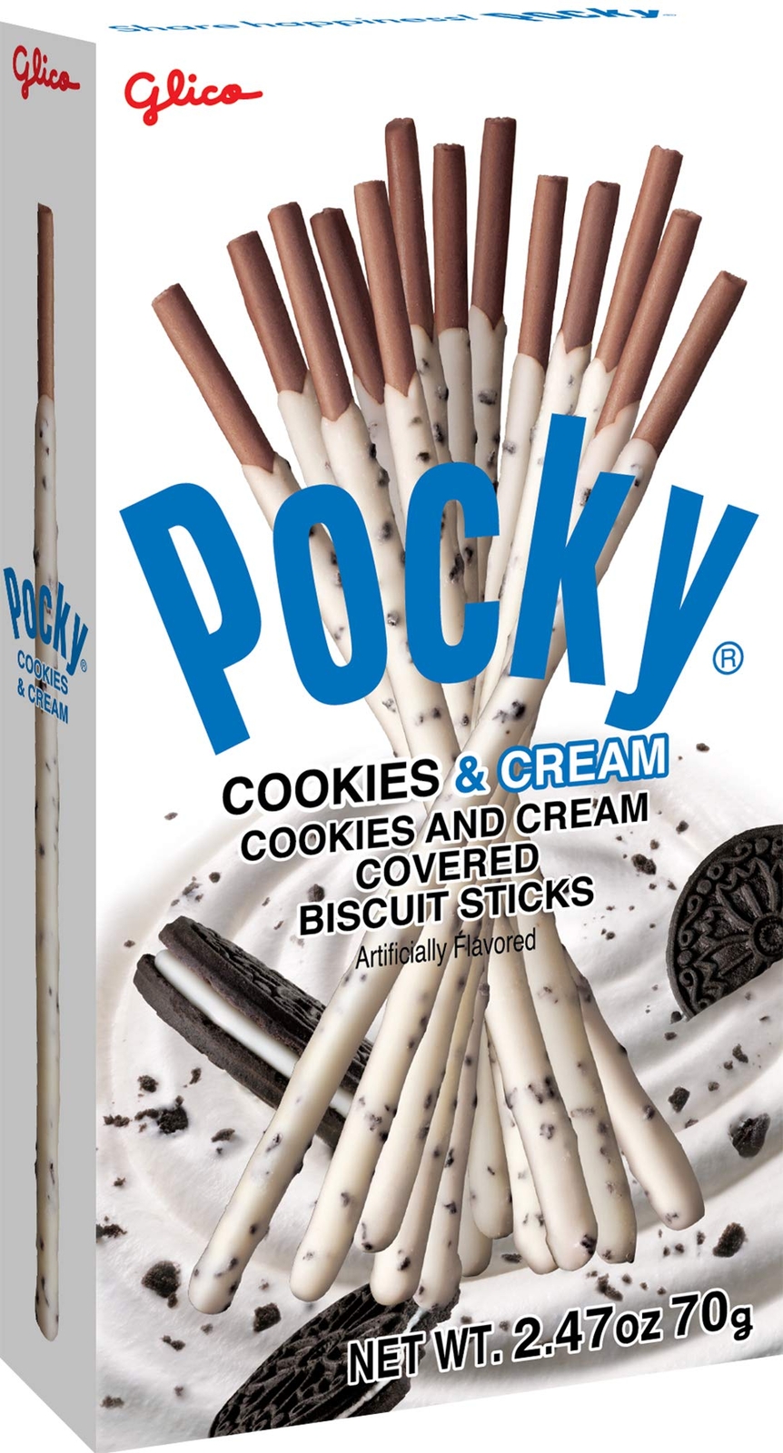 Glico Cookie And Cream Covered Biscuit Sticks, 2.47 Ounce (Pack of 120)