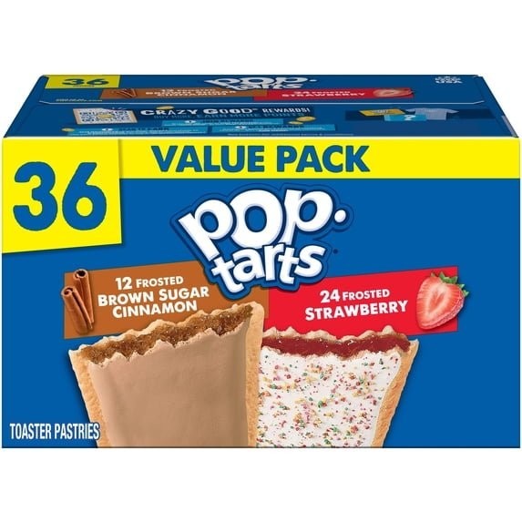 Pop-Tarts Variety Pack Toaster Pastries 36 Count 60.9 oz Breakfast Snack Box