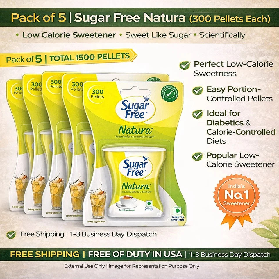 Sugar Free Natura 300 Pellets 25.5g x5 Low Calorie Sweetener Free Ship