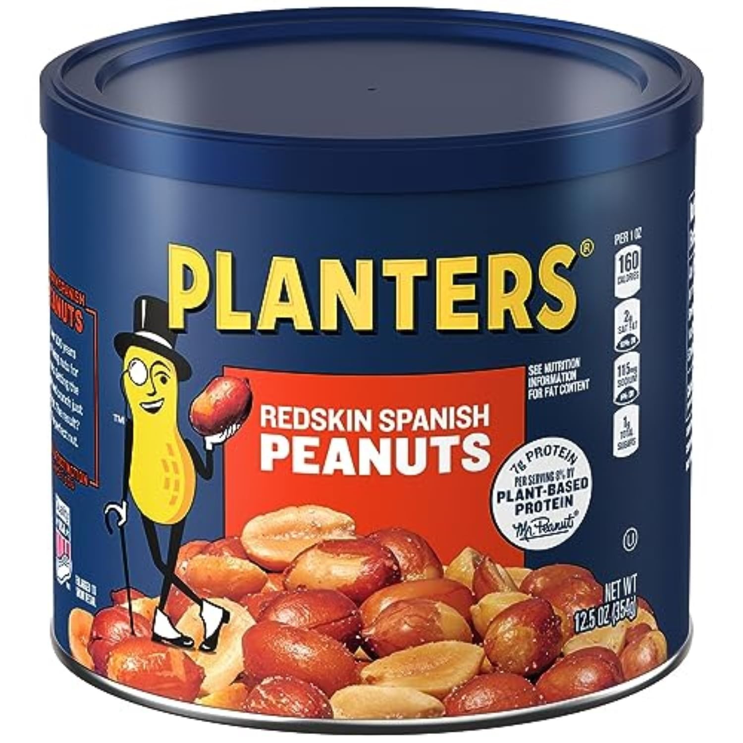 PLANTERS Redskin Spanish Peanuts, Roasted Salted 12.5 Ounce (Pack of 6)