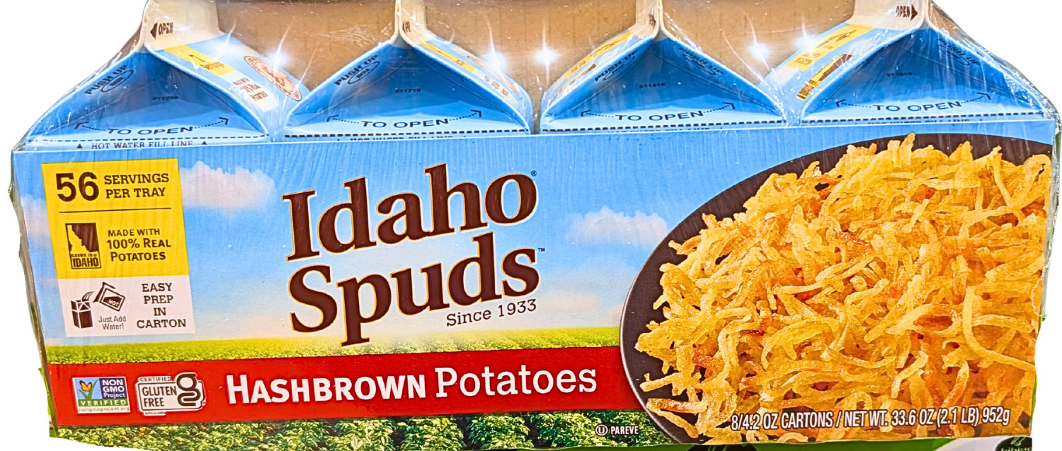 Idaho Spuds Premium Hashbrown Potatoes 8×42.2 Ounce Box EXP 03/2026