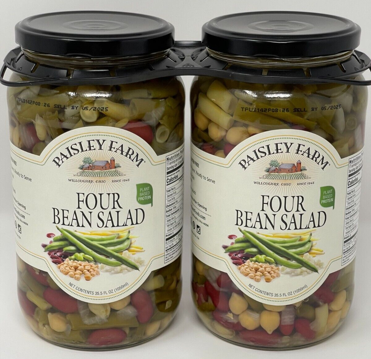 2 x Paisley Farm Four Bean Salad 35.5 Oz 71 Oz Fresh Flavor Ready to Serve FRESH