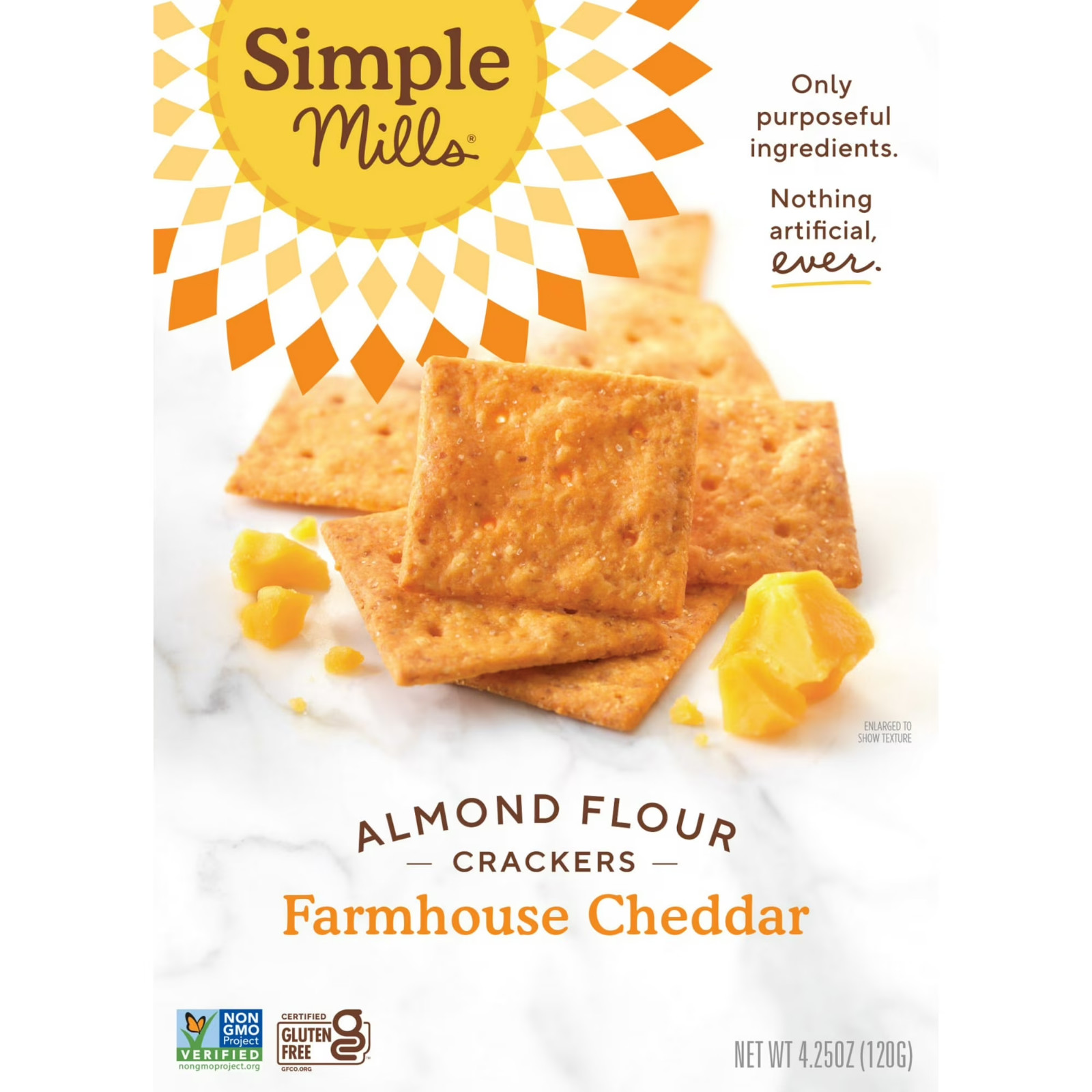 Simple Mills Almond Flour crackers Farmhouse cheddar 4.25 ounce…..