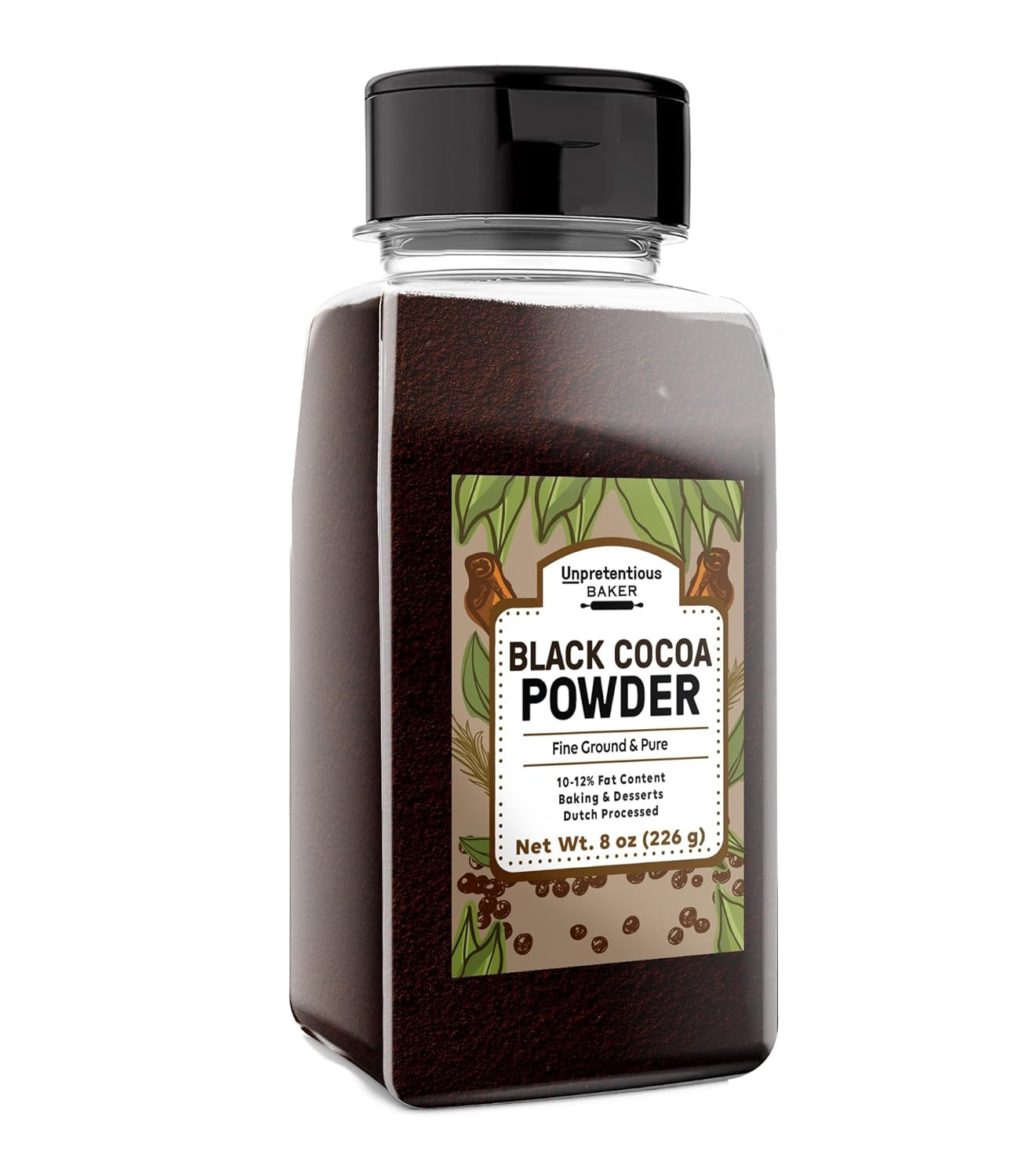 Unpretentious Black Cocoa Powder, Dutch Processed, Cookies & Cakes, Rich & Decad