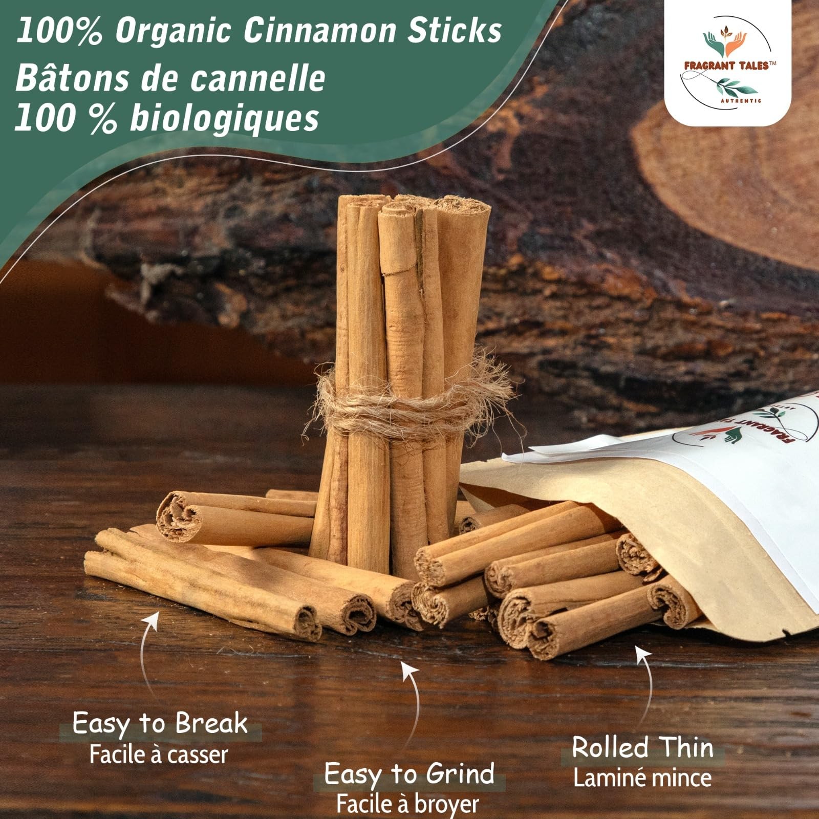 Premium Organic Ceylon Cinnamon Sticks – 2 oz (56g) | 5-Inch True Ceylon Cinn…