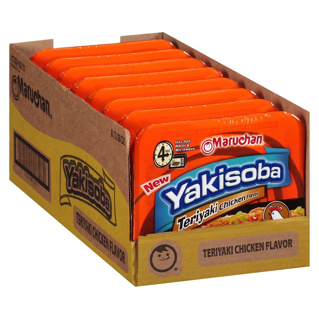 Yakisoba Teriyaki Chicken, Japanese Instant Ramen Noodles, 3.98 Oz, 8 Count